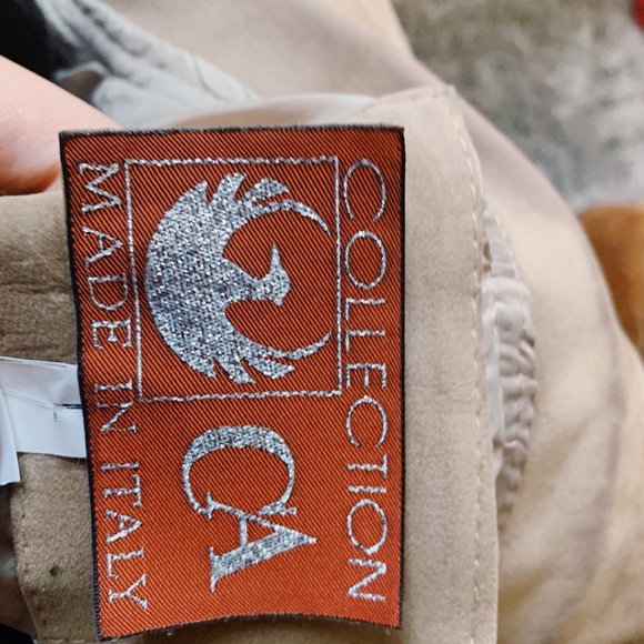 Vintage Italian leather beige jacket size L - Picture 3 of 7